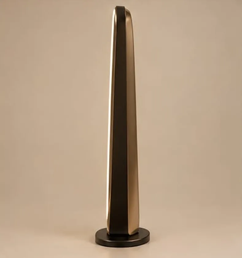 The mirror from the side: a slim bronze blade